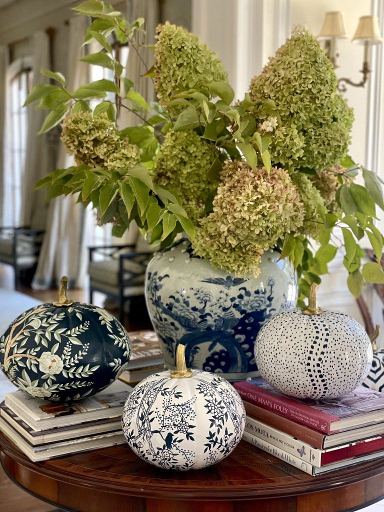 White Pumpkin with Blue Dot
