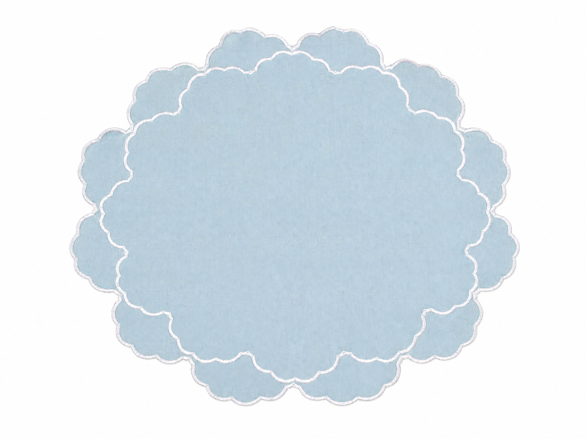 Ocean Beach Blue & White PLACEMAT & NAPKIN