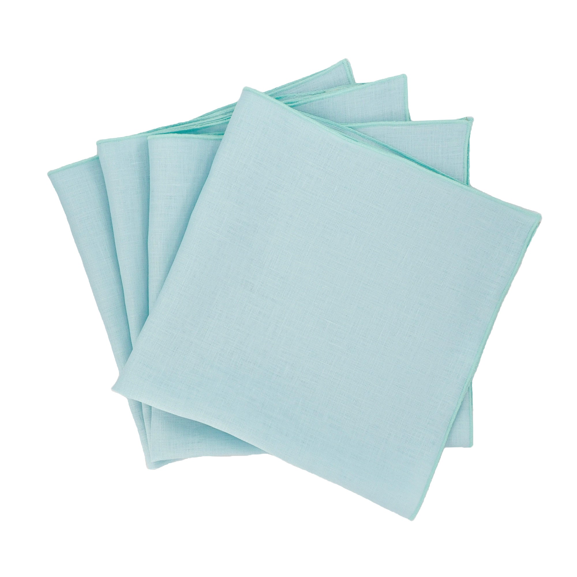 Green Linen Dinner Napkins, Set of 4
