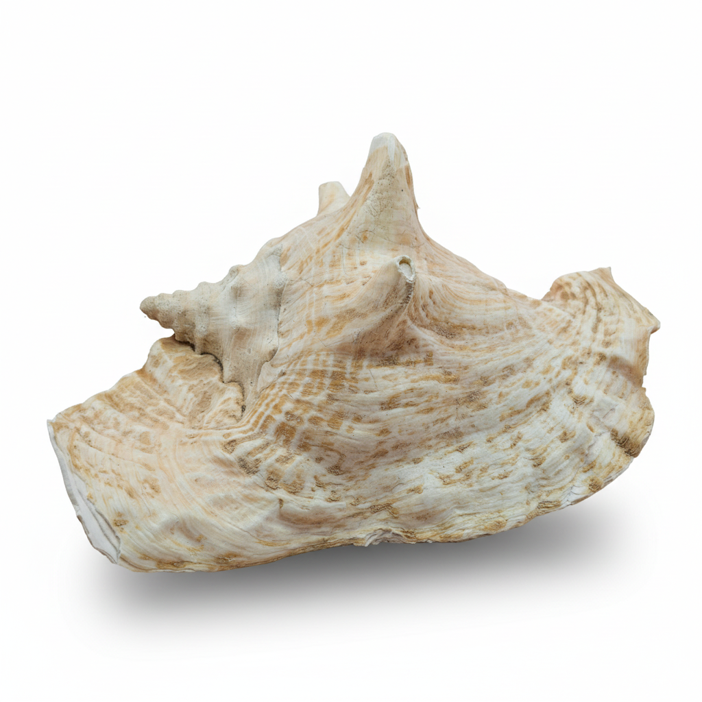 Large seashell on a white background