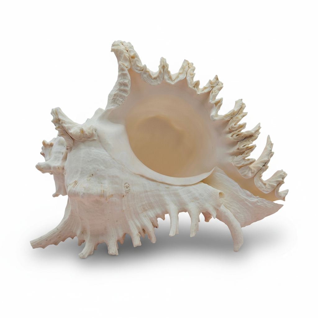 Murex Ramosus Conch – Large Spiny Seashell for Coastal & Nautical Decor (8.5" x 6.5")