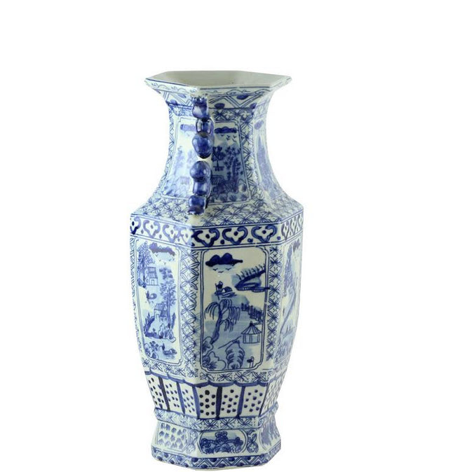 Paneled Fruit Handled Vase