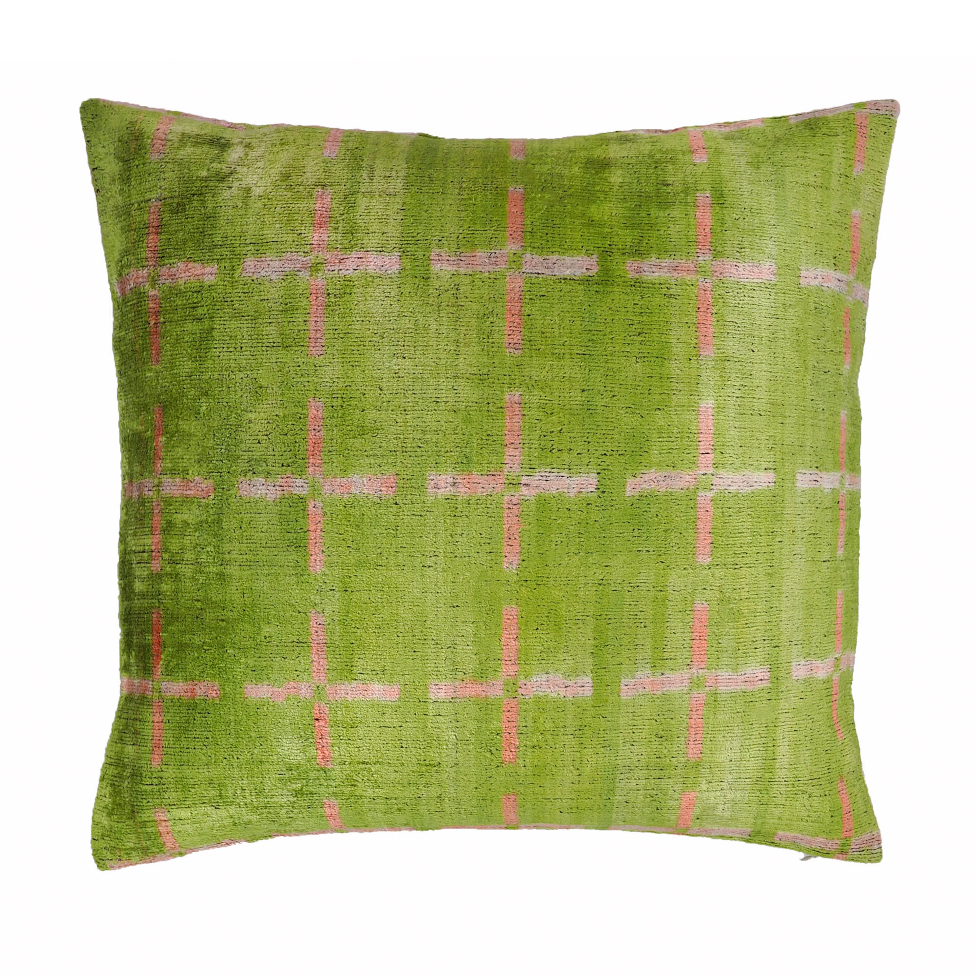 Positive Silk Velvet Ikat Pillow Cover, 20 x 20