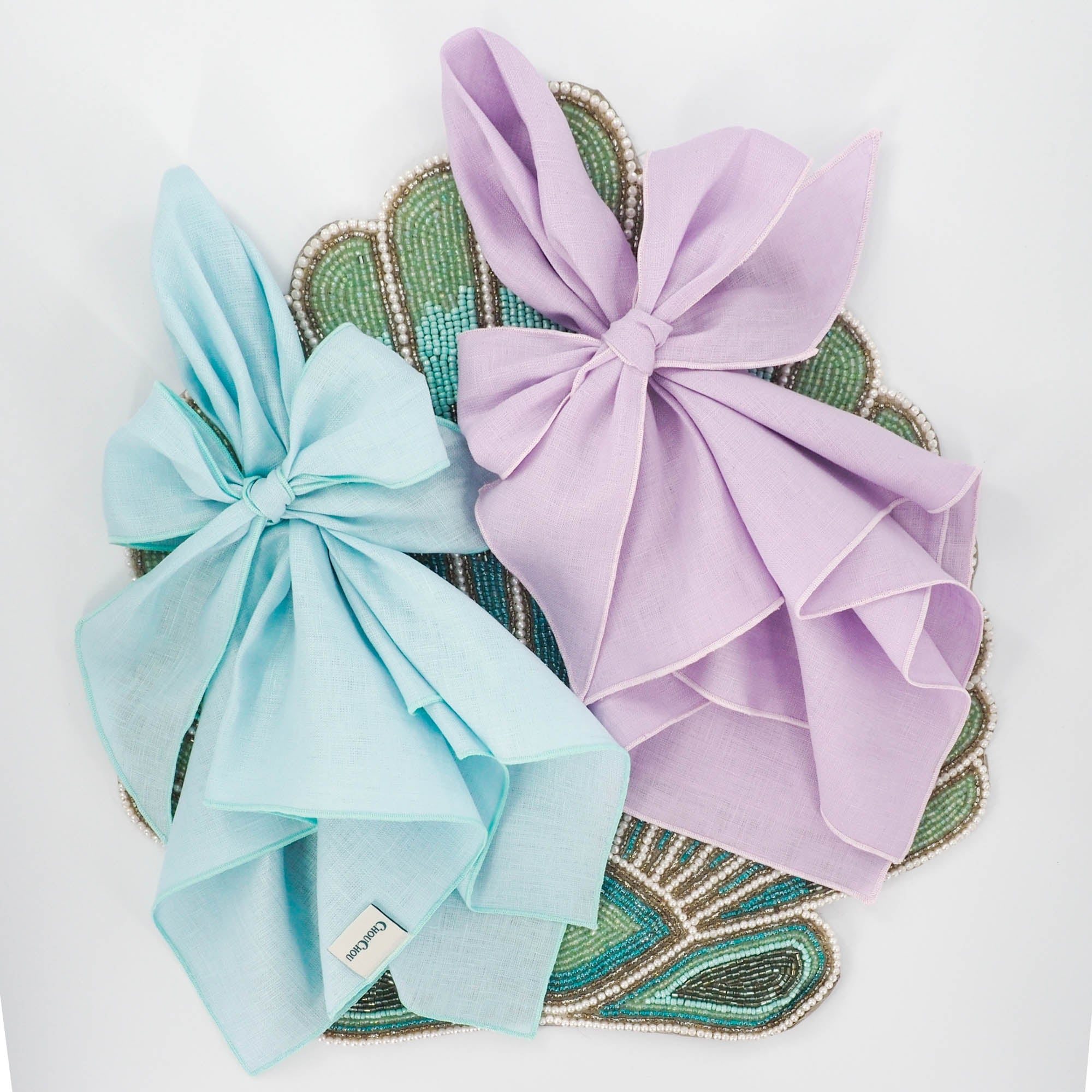 Purple Linen Dinner Napkins, Set of 4