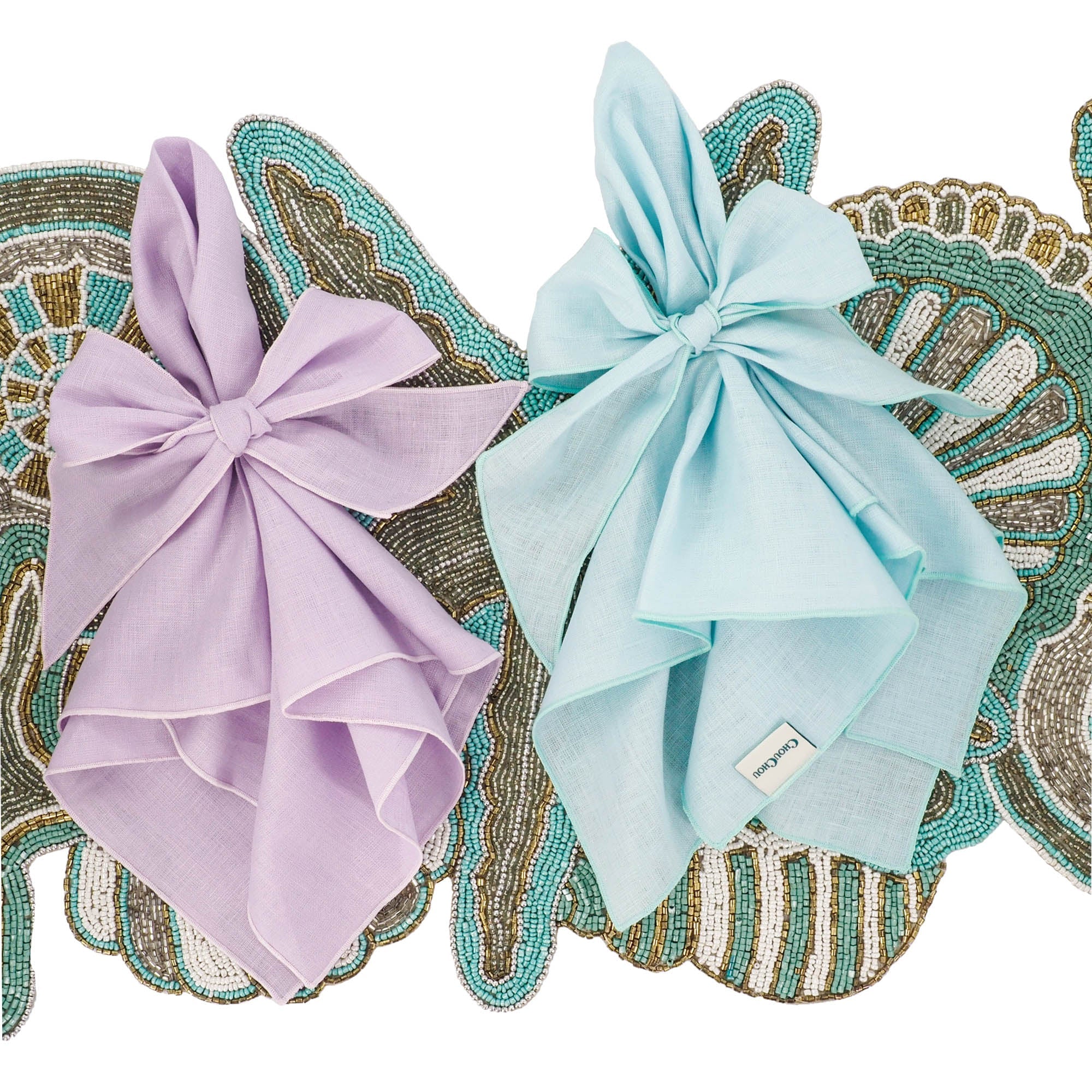 Purple Linen Dinner Napkins, Set of 4