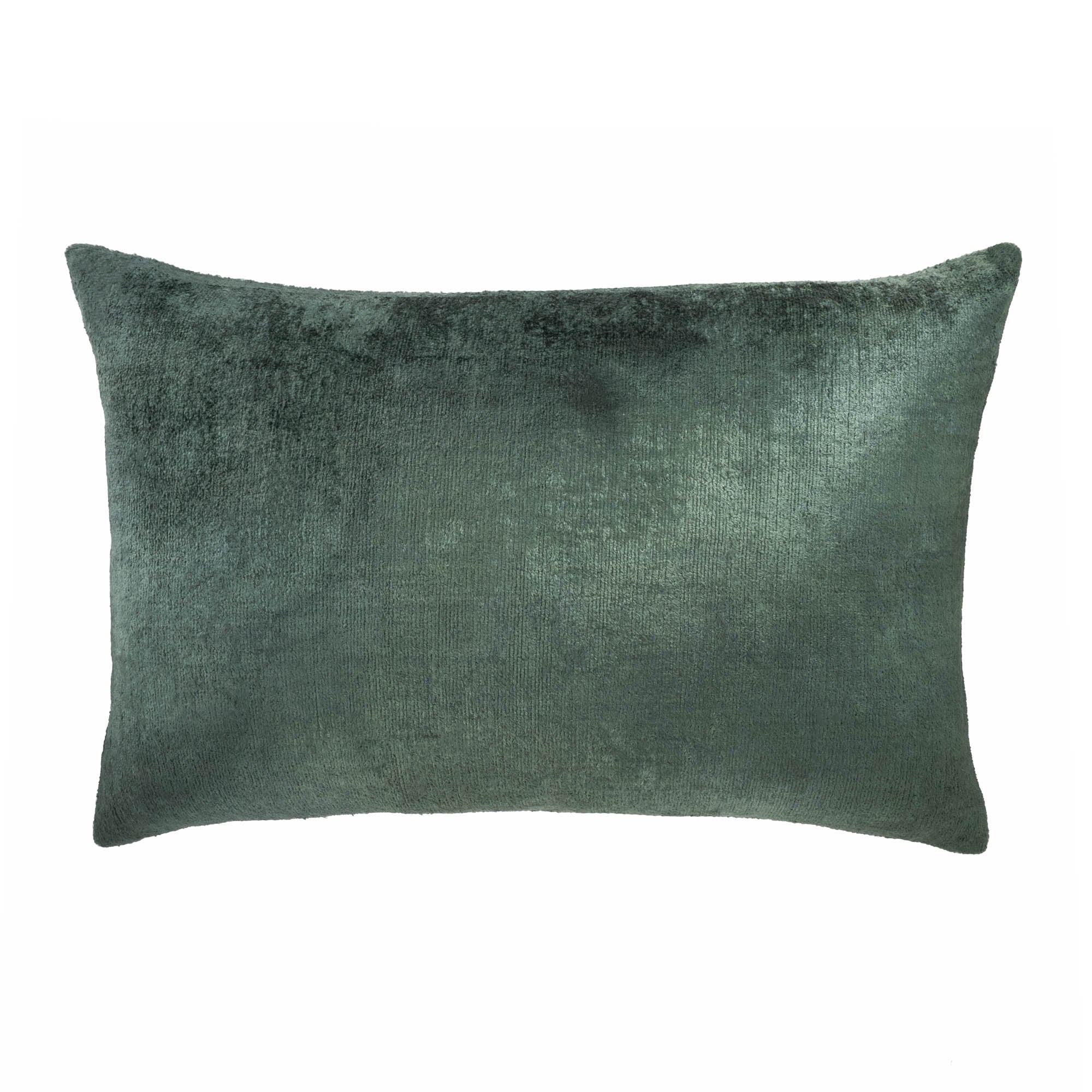 Sage Green Silk Velvet Ikat Pillow Cover, 16 x 24
