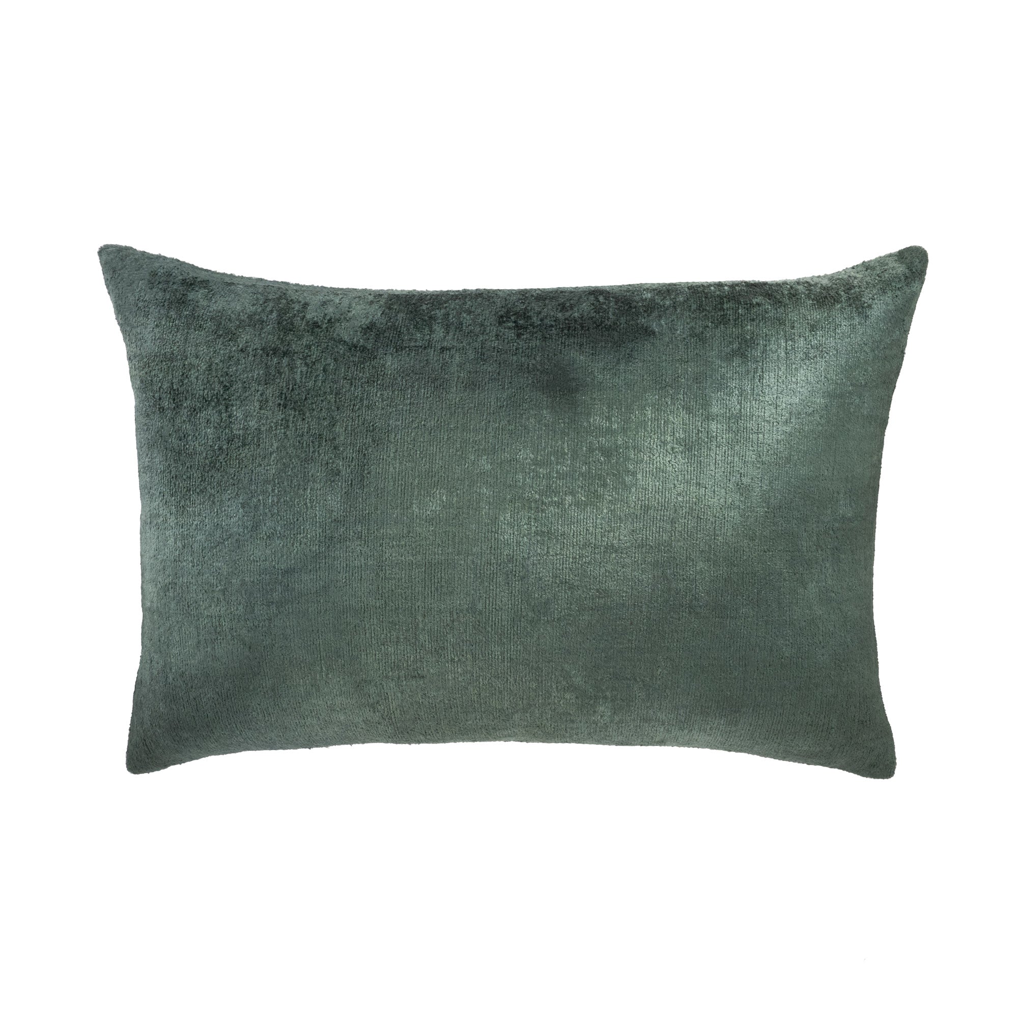 Sage Green Silk Velvet Ikat Pillow Cover, 16 x 24
