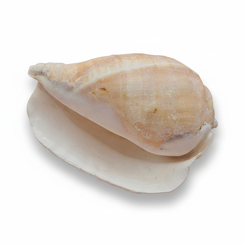 Seashell on a white background