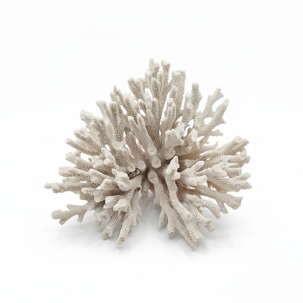 Vintage Elkhorn Coral Specimen - Natural Coastal Decor (7x6.5x5)