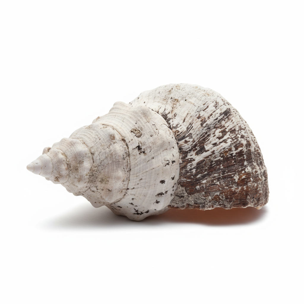 Vintage Horse Conch Shell with Periostracum – Triplofusus giganteus 14" Display Accent
